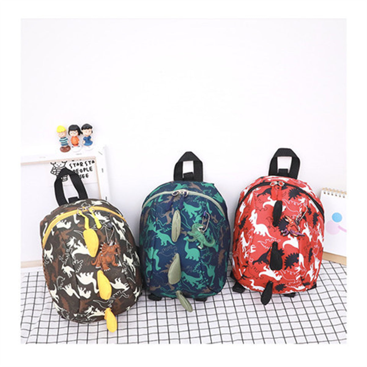 Children's cute cartoon cool little dinosaur anti-lost boy's small backpack