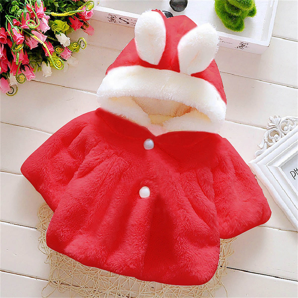 Baby girl winter cape cloak coat two color shawl