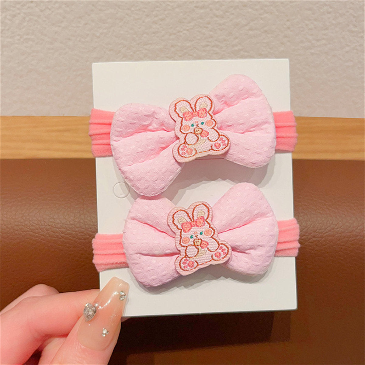 Children's 6-piece set cute cartoon style Sanrio bow soft hair rope