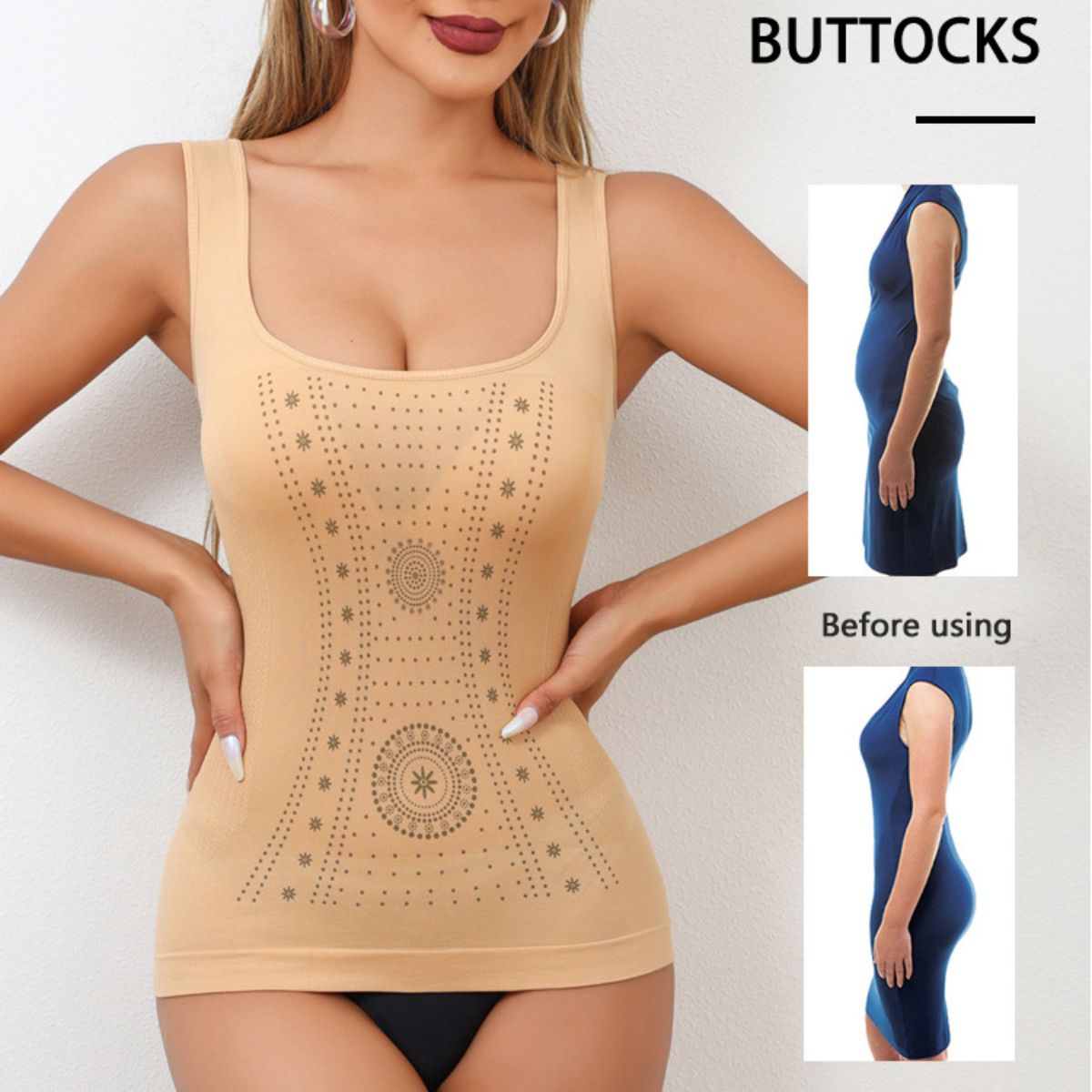 Seamless enhanced one-piece body shaper, tummy-lifting, hip-lifting, elastic slimming clothing, body shaping, large size corset