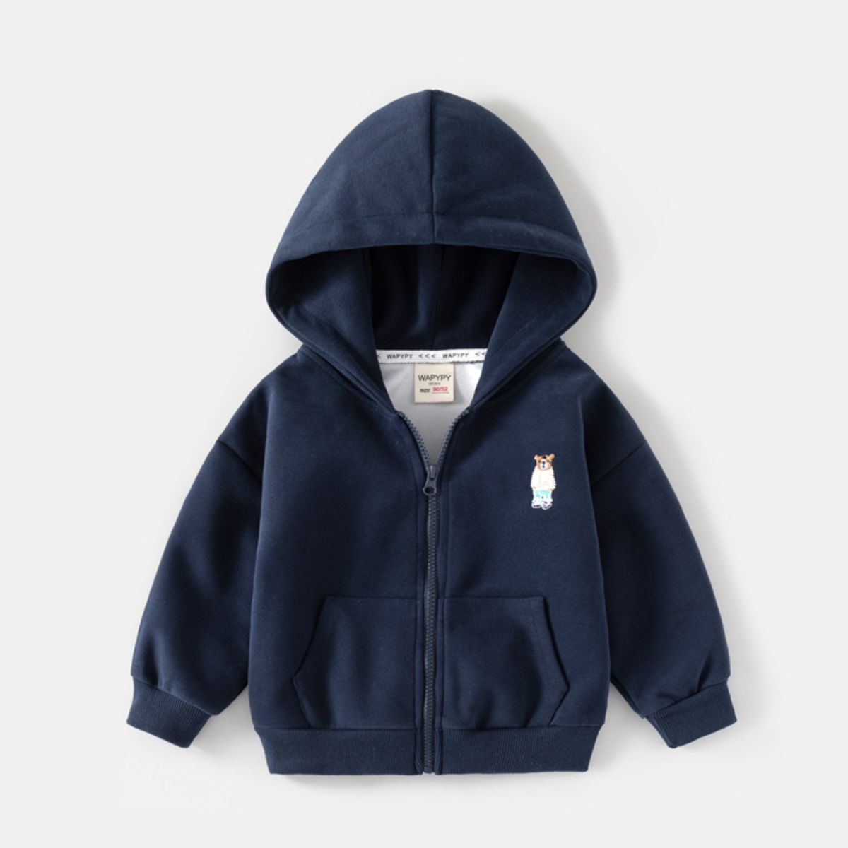 Children's hooded sweatshirt autumn new boys composite thickened sweatshirt baby zipper shirt jacket