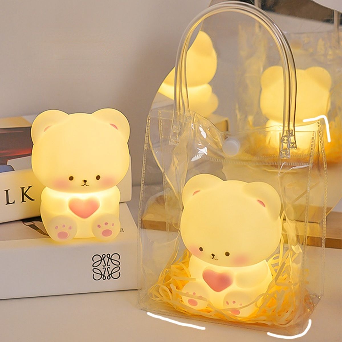 Love Bear Night Light Cute Bedroom Mood Light