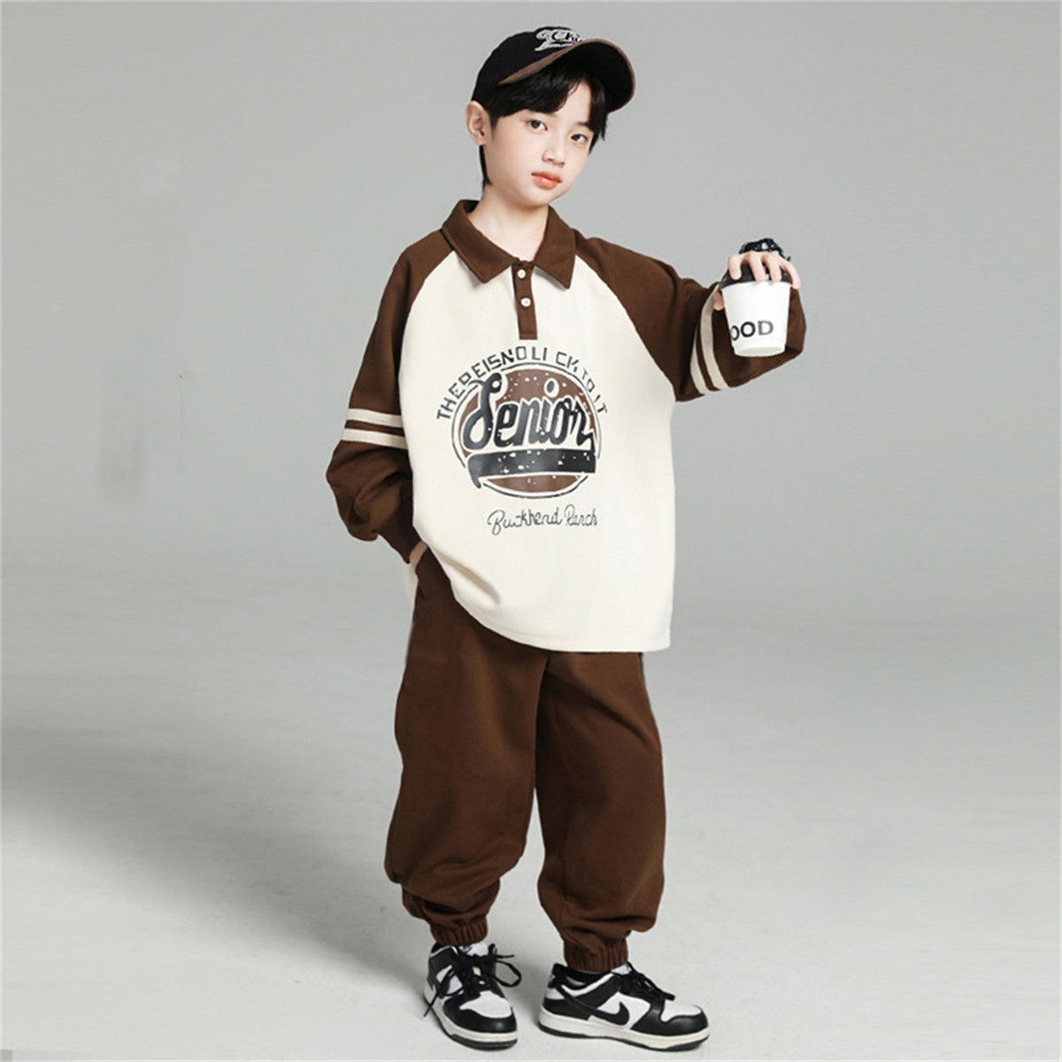 Boys sports sweatshirt T-shirt polo suit