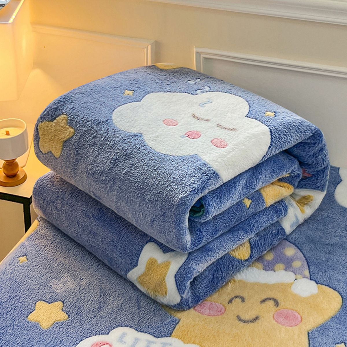 Coral Milk Velvet Children&#39;s Cartoon Blanket