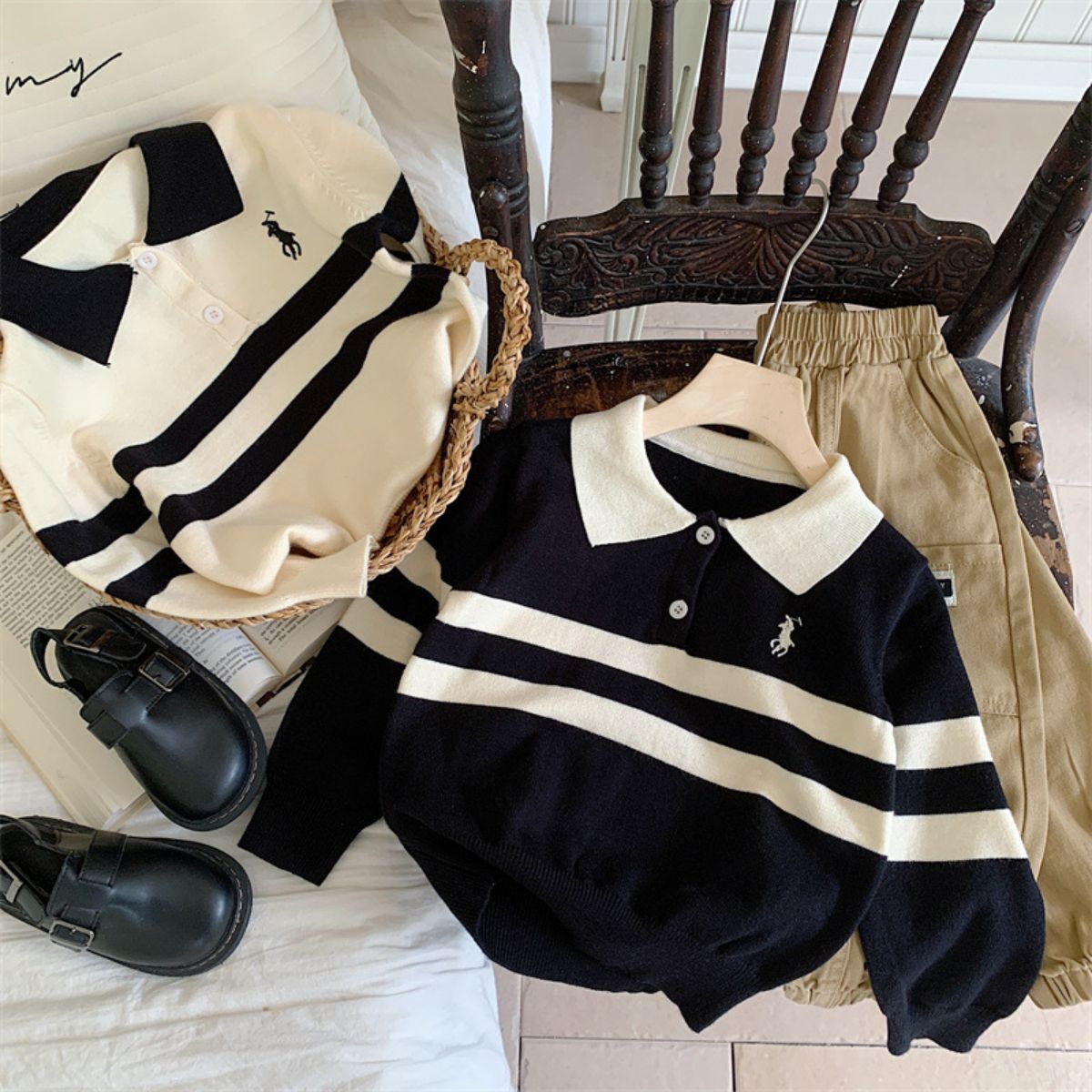 Boys Lapel Sweater