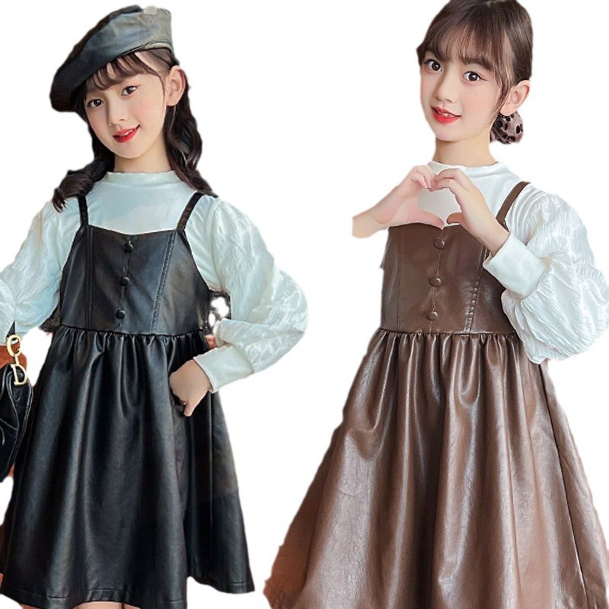 girls autumn dress suit