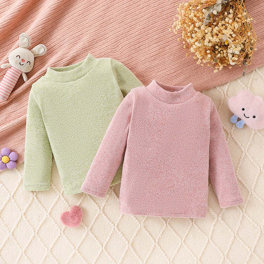 2-piece combination pack of high-elastic knitted fabric long-sleeved T-shirt tight bottoming shirt autumn and winter