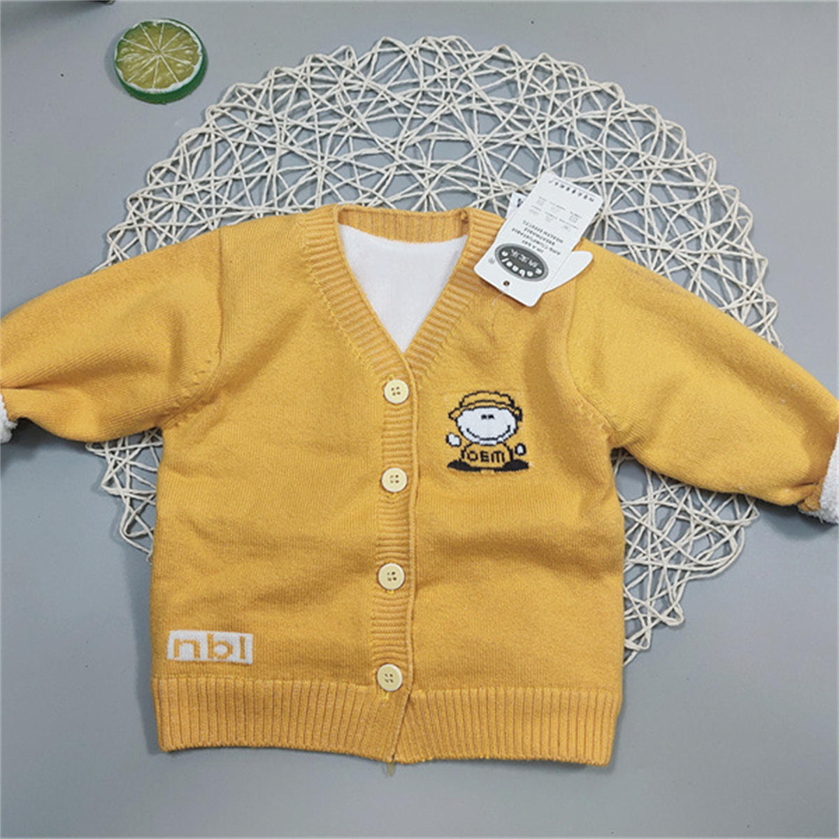 baby thick fleece cardigan sweater