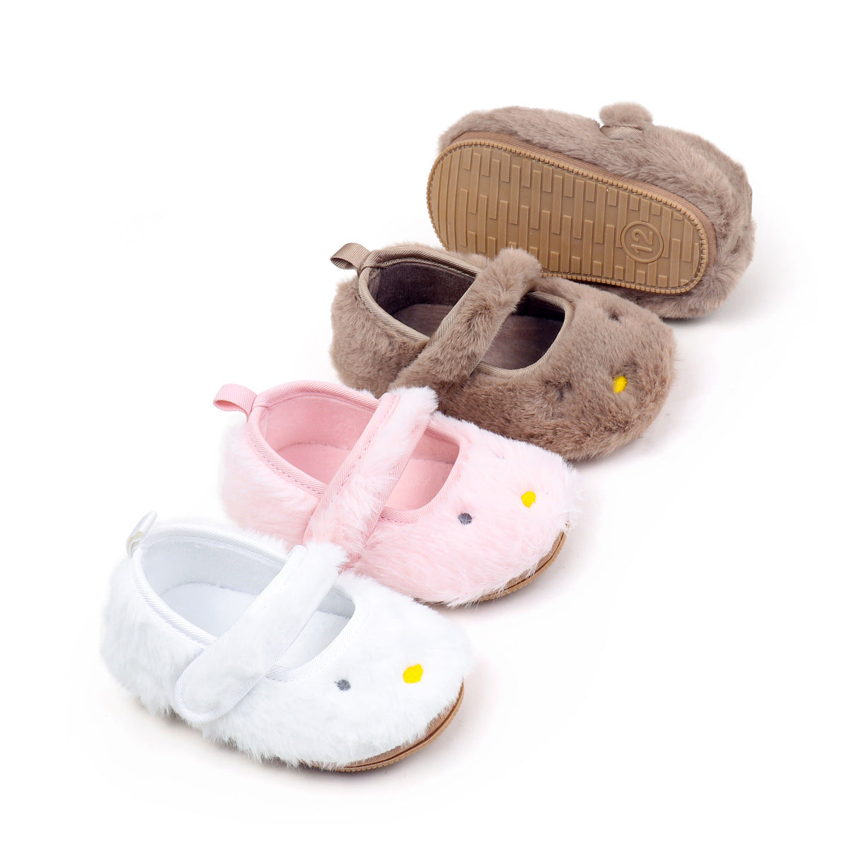 Baby Princess Shoes Plush Non-slip Soft Rubber Sole