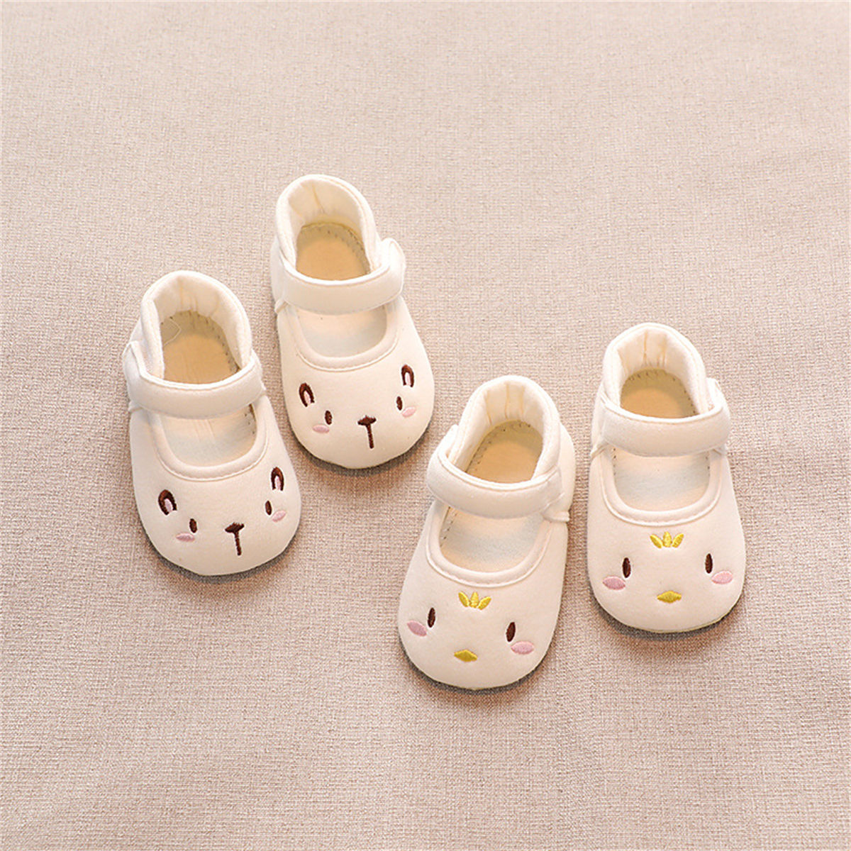 Baby Girls Autumn Pure Cotton Cute Chicken Canvas Shoes