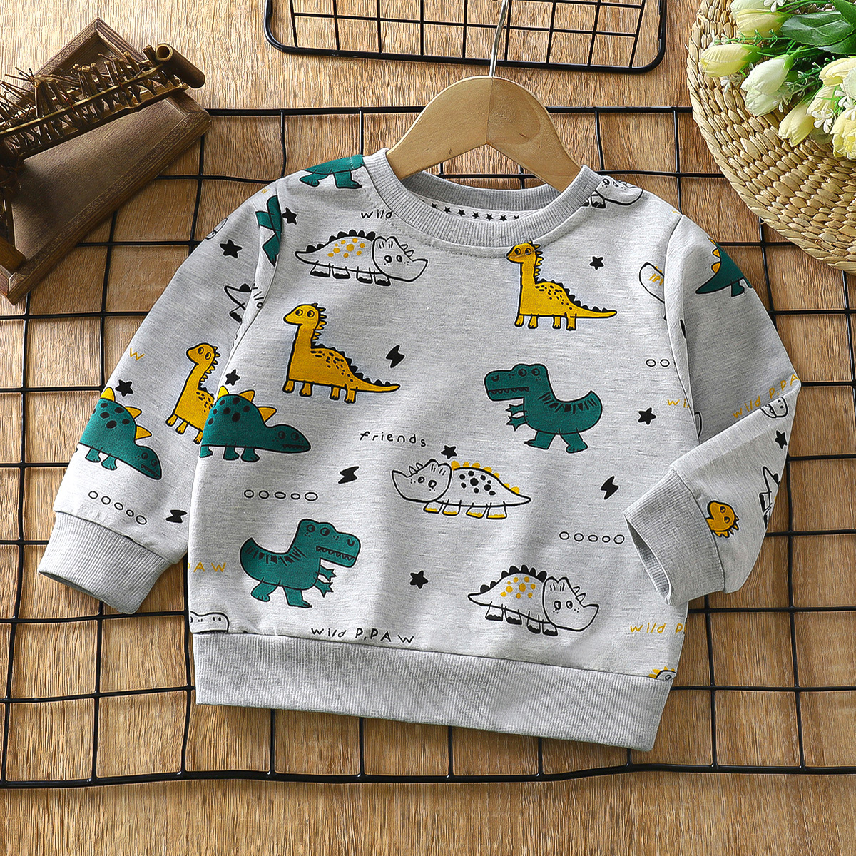 Cartoon pattern fashionable and versatile children's sweatshirt