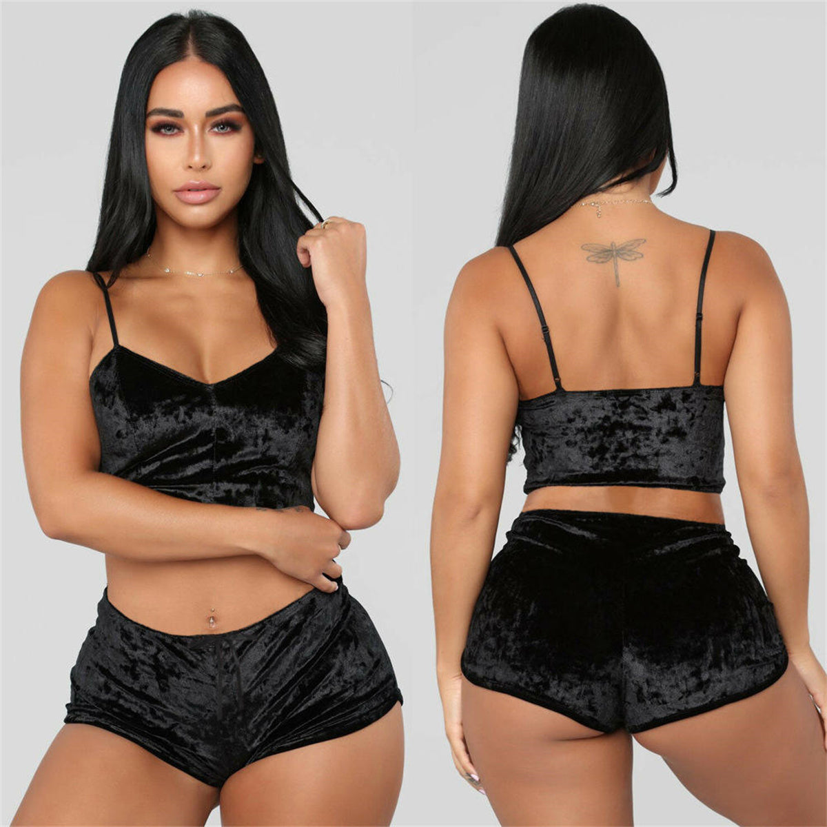 Women's 2-piece suspender bra set