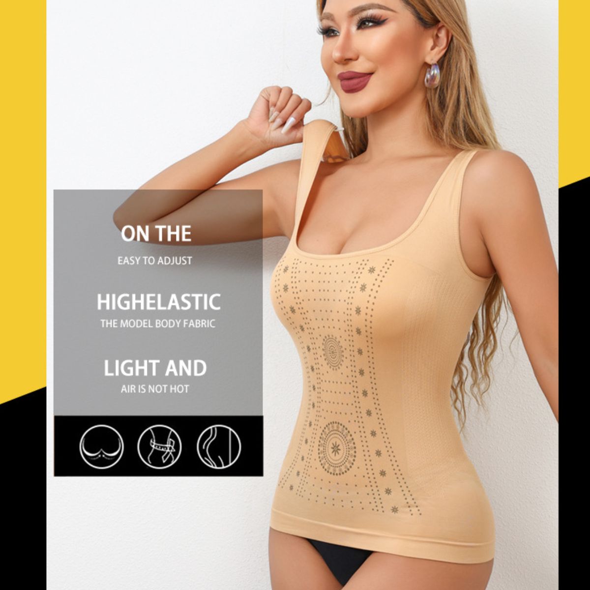 Seamless enhanced one-piece body shaper, tummy-lifting, hip-lifting, elastic slimming clothing, body shaping, large size corset