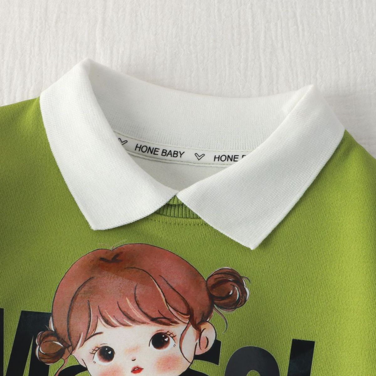 New Polo Neck Children's Sweatshirt Boys Girls Loose Tops Girls Casual Bottoming Shirt Children's Clothing