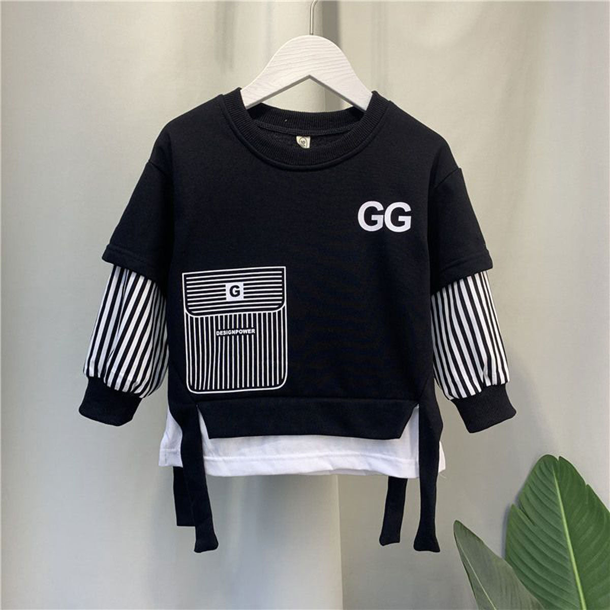 2-Piece Toddler Boy Autumn Casual Letter Print Contrast Color Stitching Long Sleeves Tops & Pants