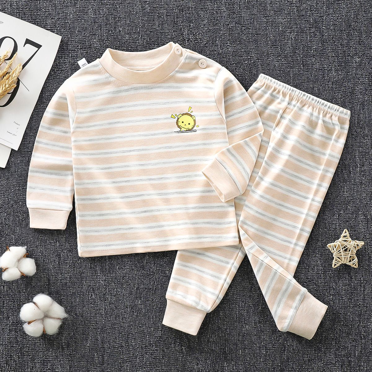 Children's autumn clothes and autumn trousers suits underwear boys and girls pajamas home clothes baby clothes baby autumn