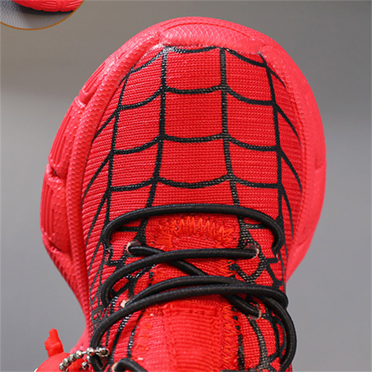 Children's mesh spider web LED light-up sports shoes