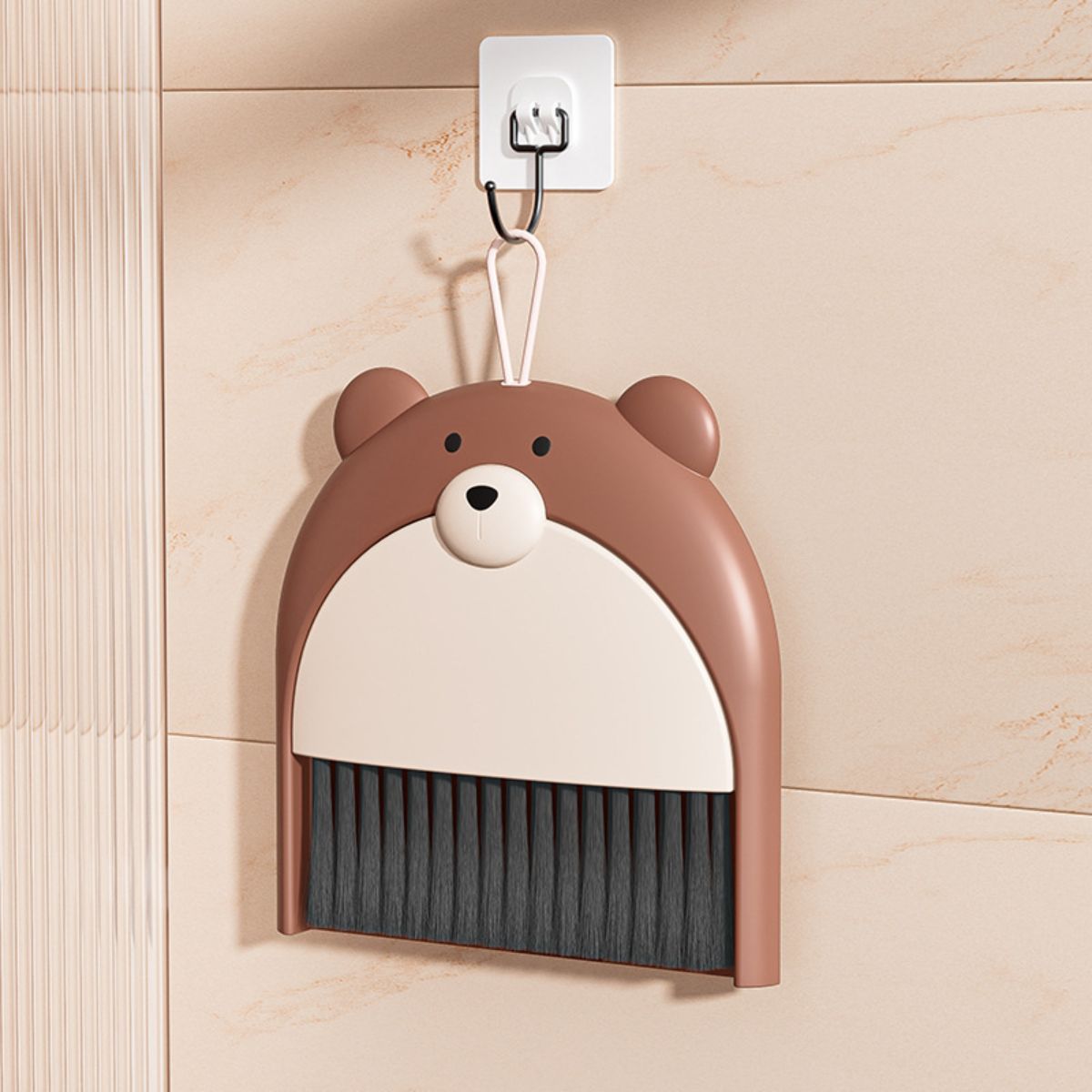 Bear desktop mini broom cute small broom with dustpan set keyboard cleaning brush desktop debris cleaning brush