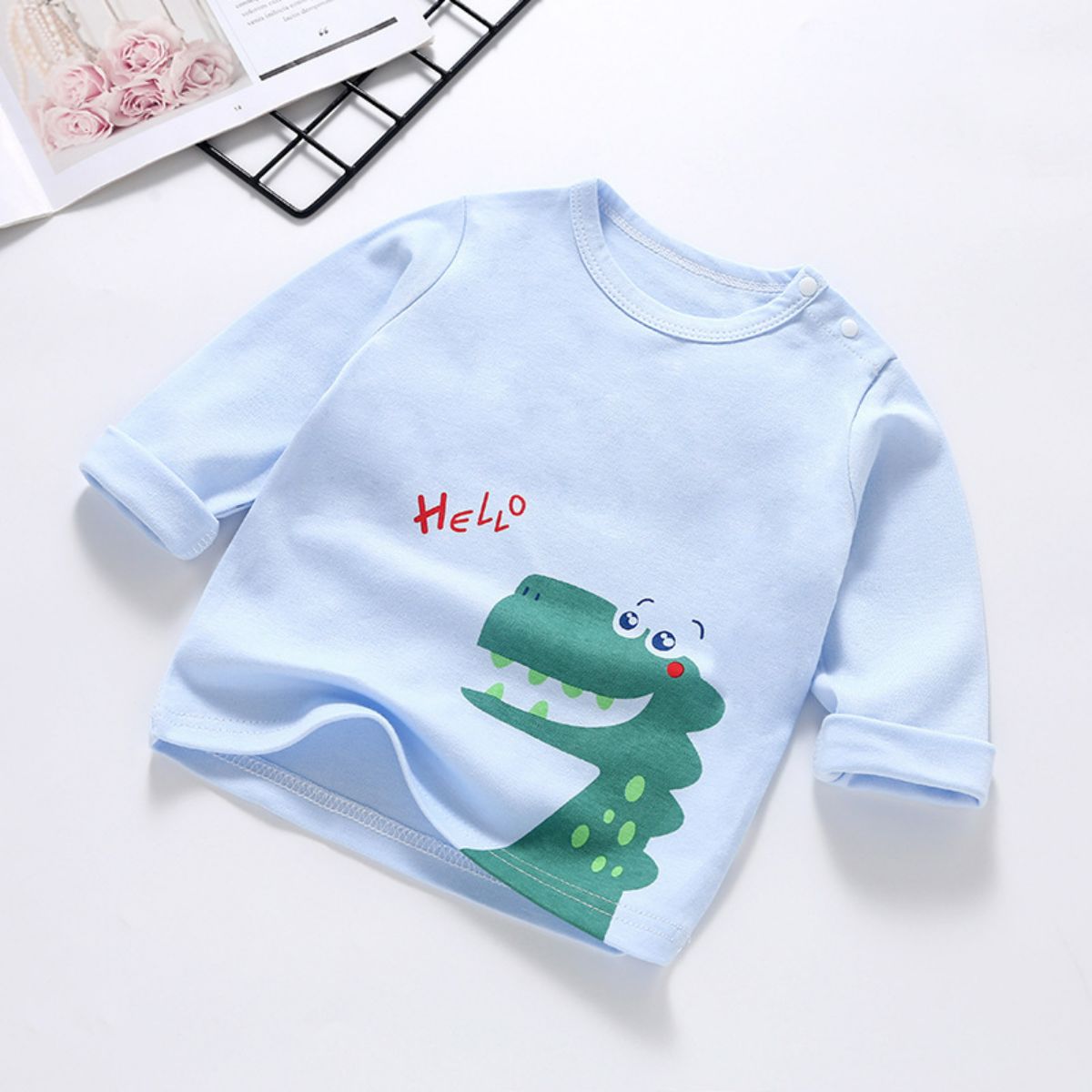 Baby bottoming cotton T-shirt new style infant cartoon tops for men and women baby long sleeves