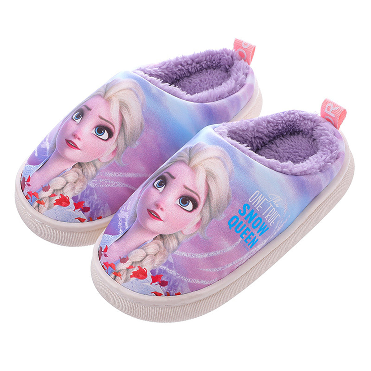 Sweet style warm waterproof cotton slippers for girls and kids