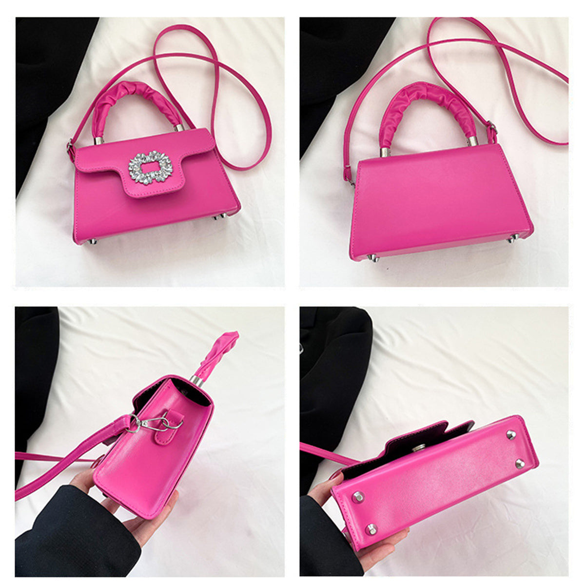 Women's fashion elegant style simple banquet party style small square bag crossbody bag