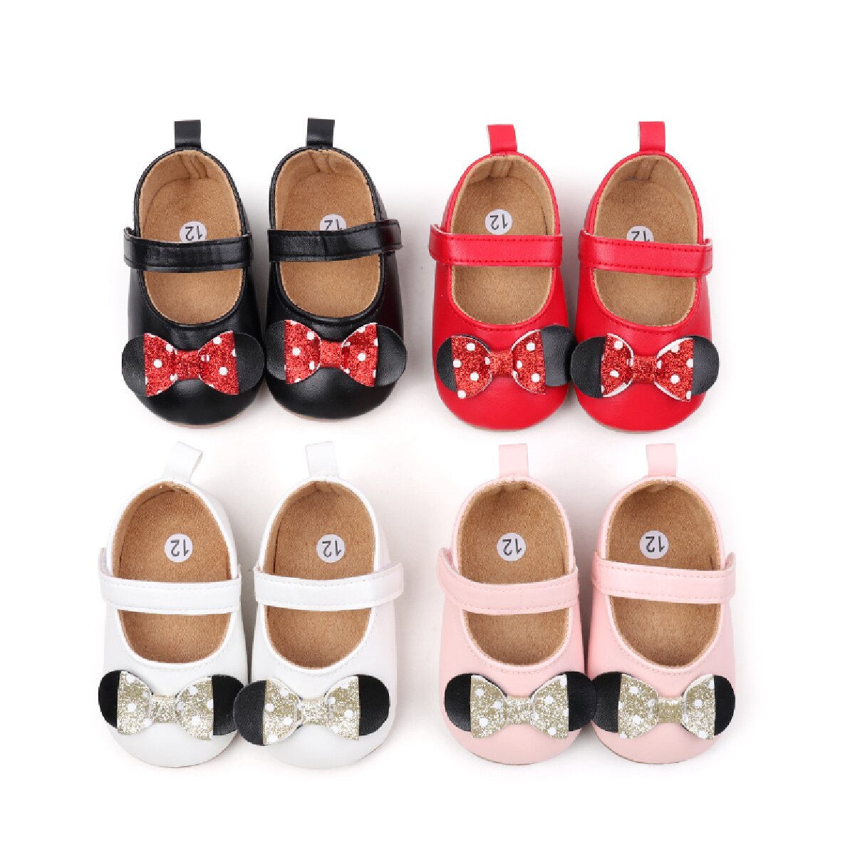 Princess shoes soft rubber sole non-slip toddler shoes