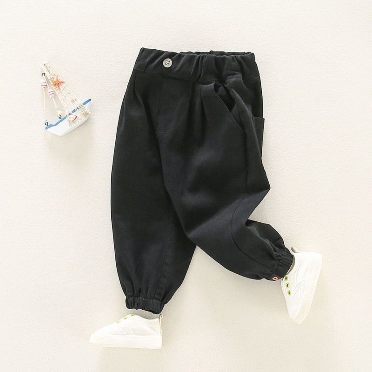 Boys Spring and Autumn Children&#39;s Casual Pants All-match Trousers Baby Solid Color Overalls Handsome