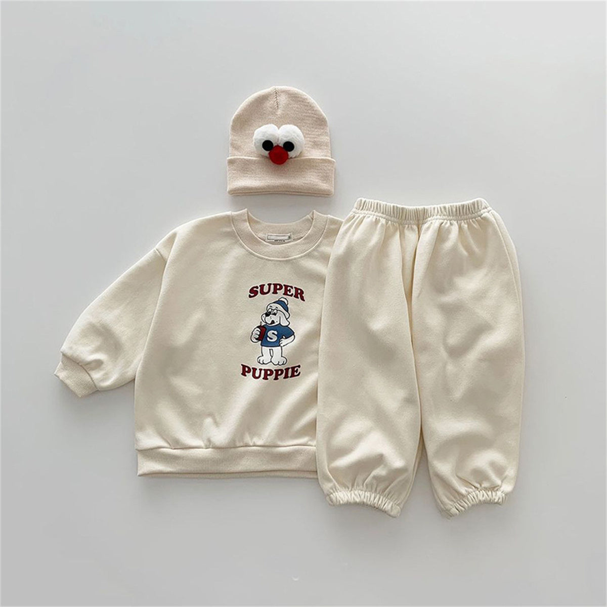 Infant and Toddler Letter Cartoon Cute Casual Children's Suit with Hood