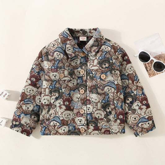 Toddler Casua Panda Printed Jacket