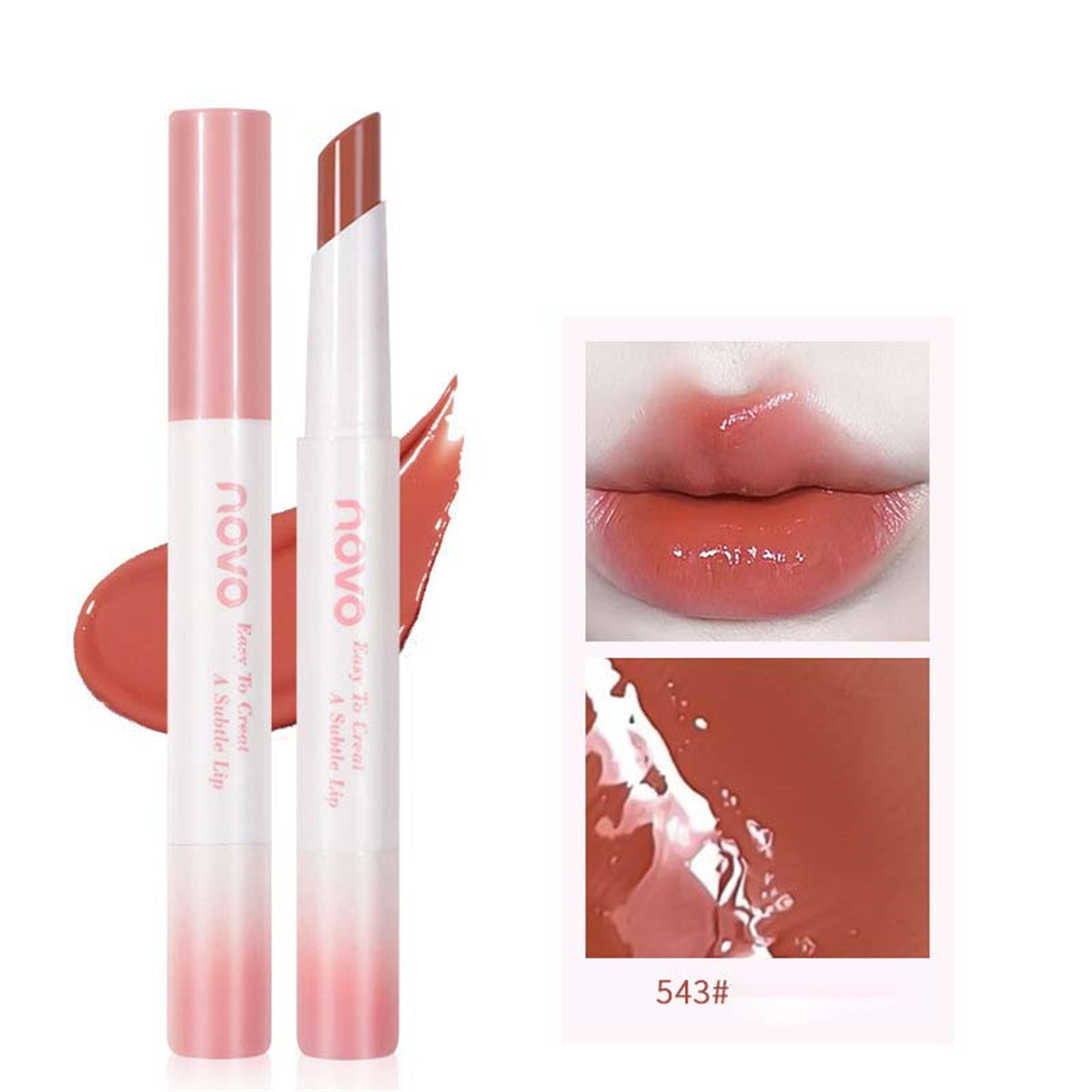 Watery mirror lip glaze does not stick to cups and does not fade. Party-style moist lip glaze