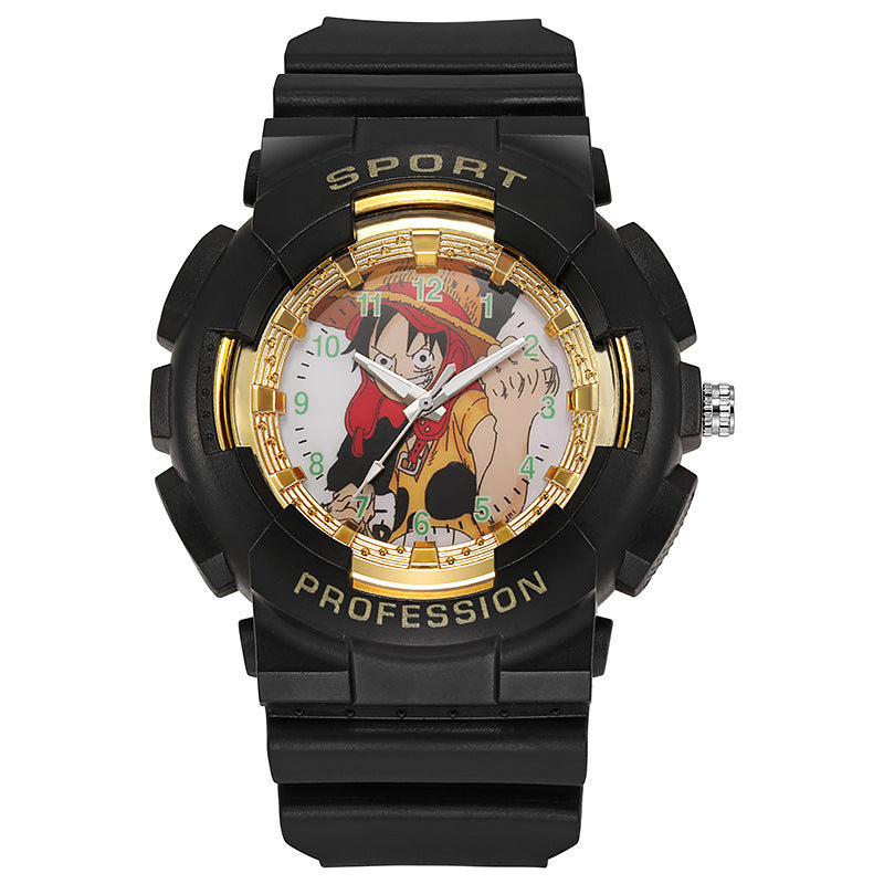 Children's Boys One Piece Cartoon Outdoor Multi-Function Sports Quartz Watch