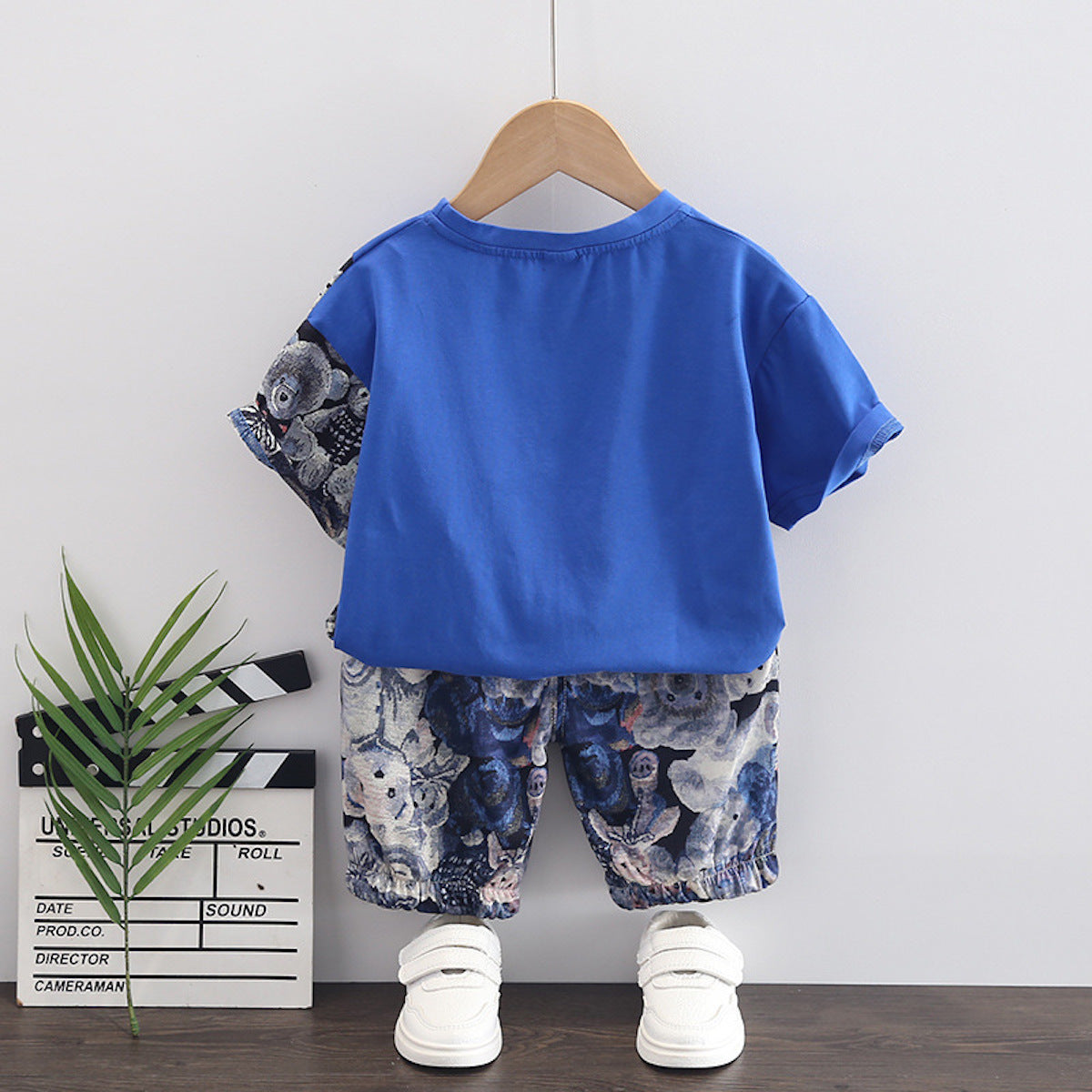 Summer children's clothing bear pendant boy casual shorts summer children's suit