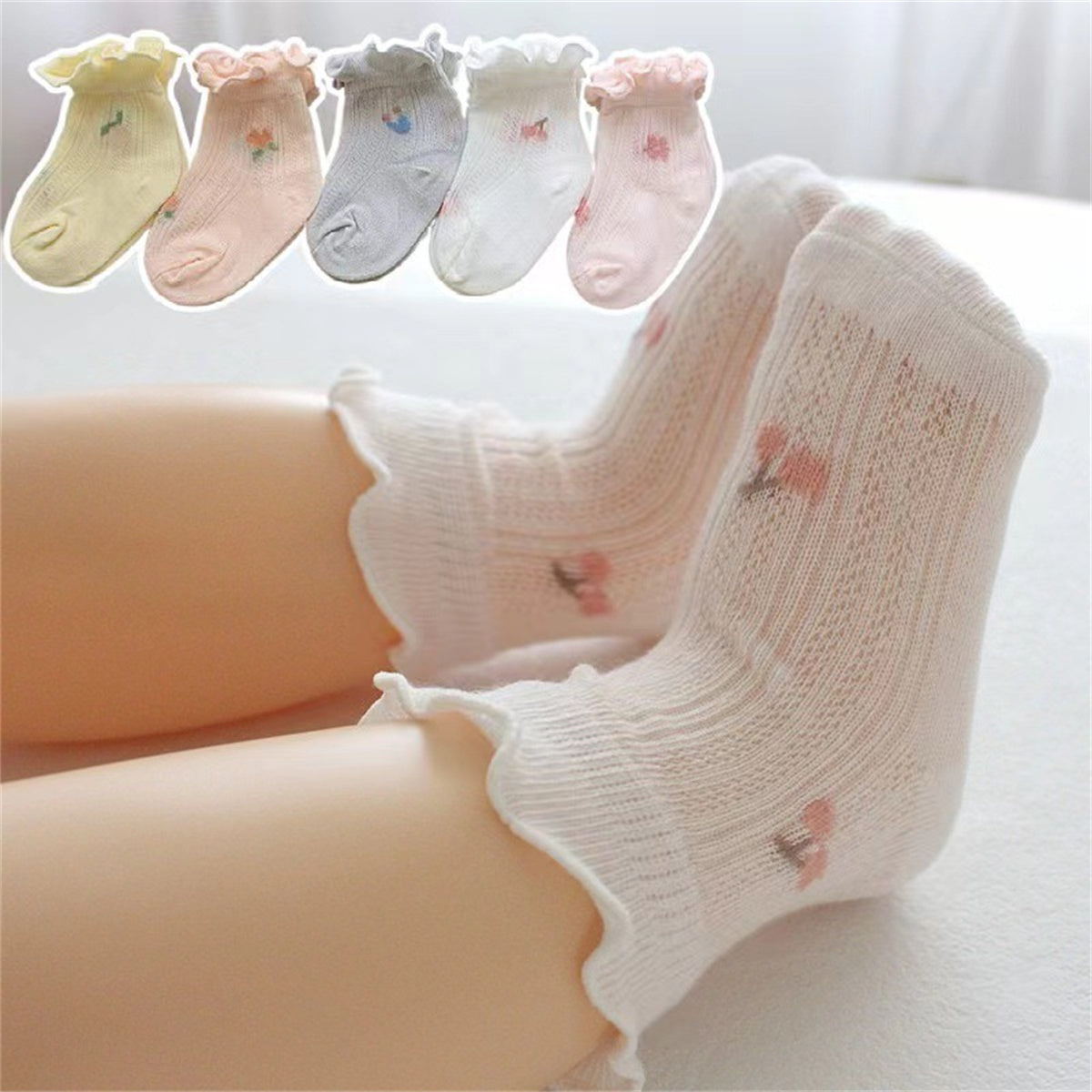 Children's summer thin baby socks boneless light short socks