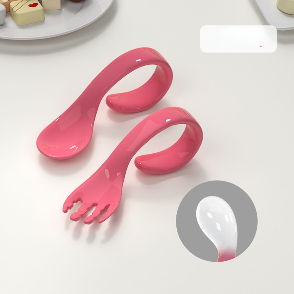 Infant fork baby training learning fork and spoon set