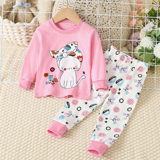 Children's underwear pure cotton home wear set