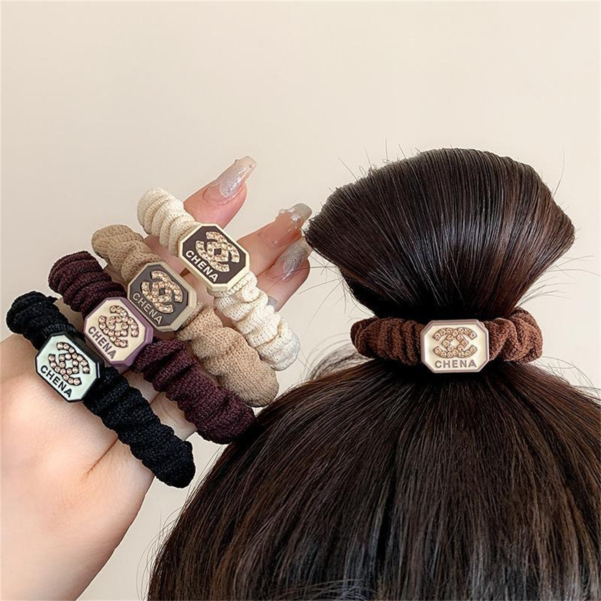 Adult small fragrance style simple temperament style elastic autumn and winter hair rope