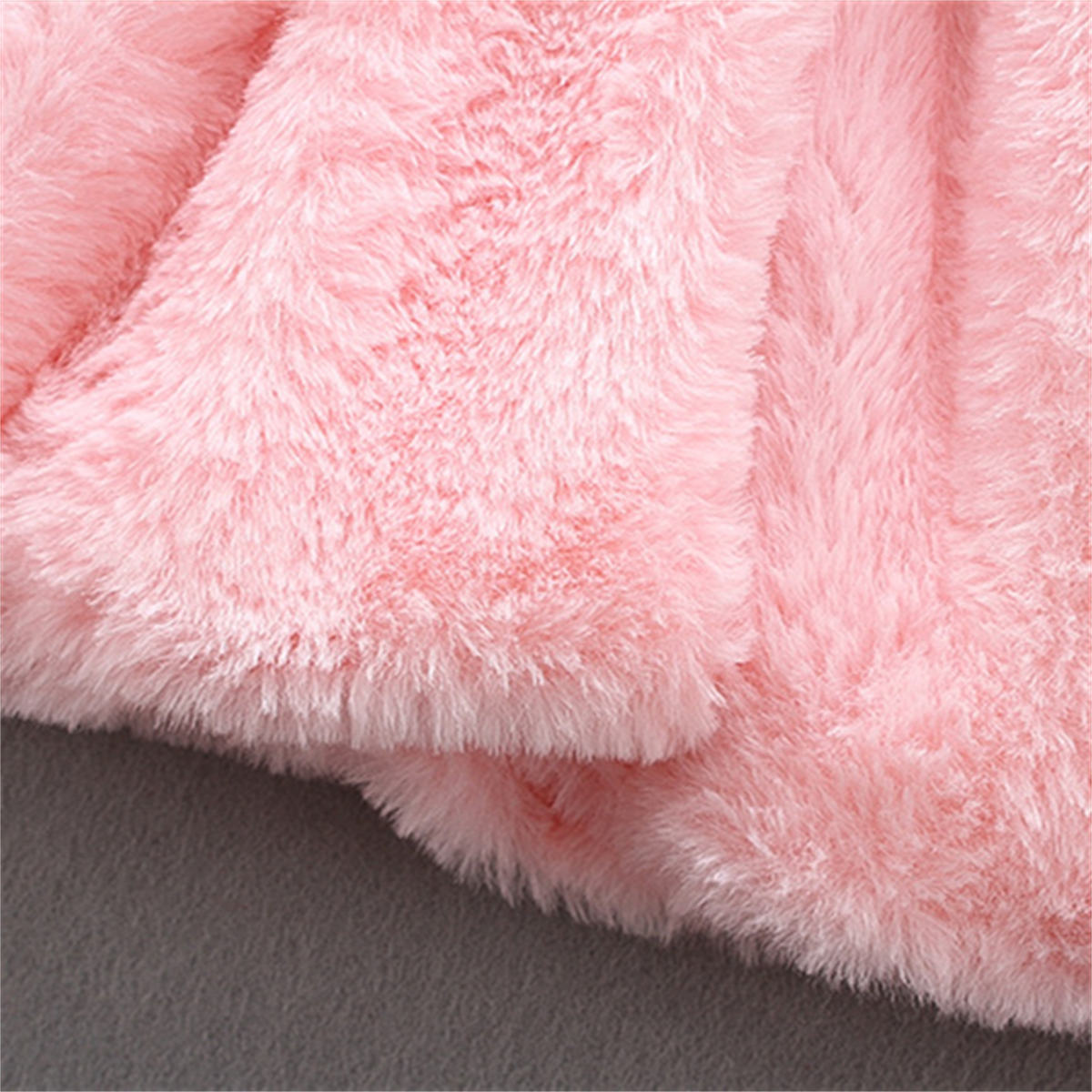 Baby girl autumn and winter bunny fur sweater coat