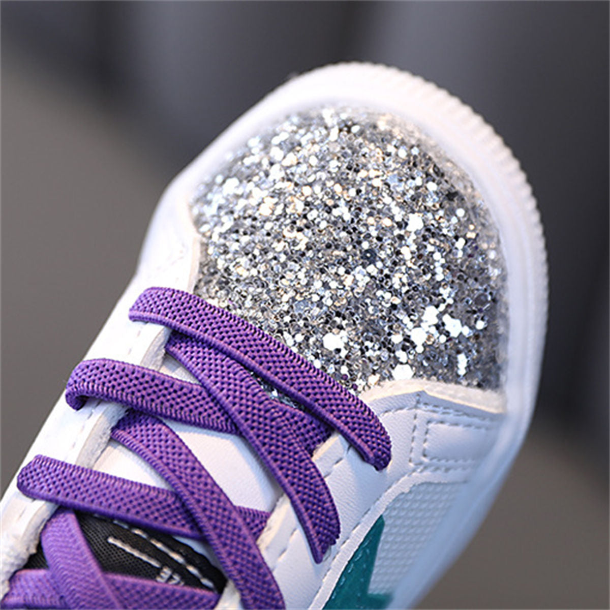 Toddler Girls Autumn Fashion Urban Style Sequined Stars Low-top Sneakers