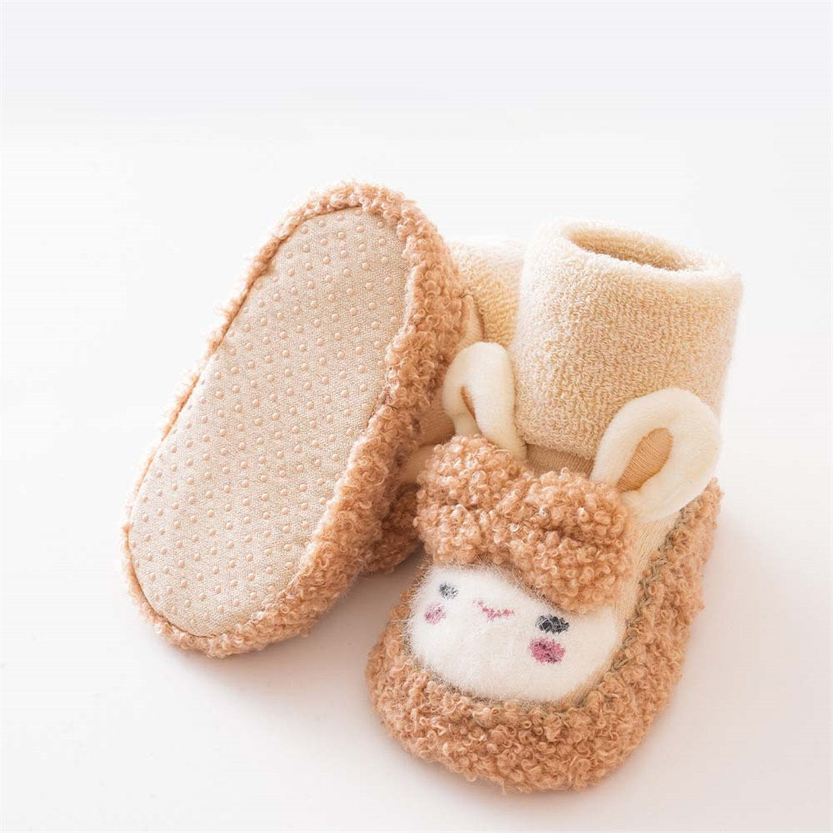 Baby Boys and Girls Winter Cute Rabbit Pattern Non-slip Warm Cotton Shoes