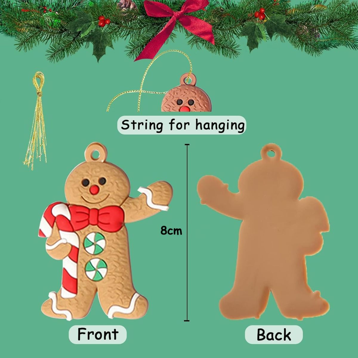 Gingerbread Man Christmas Tree Ornament