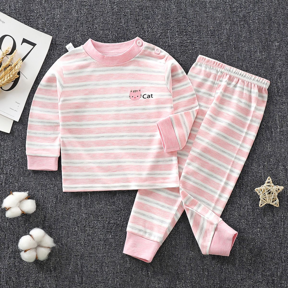 Children's autumn clothes and autumn trousers suits underwear boys and girls pajamas home clothes baby clothes baby autumn