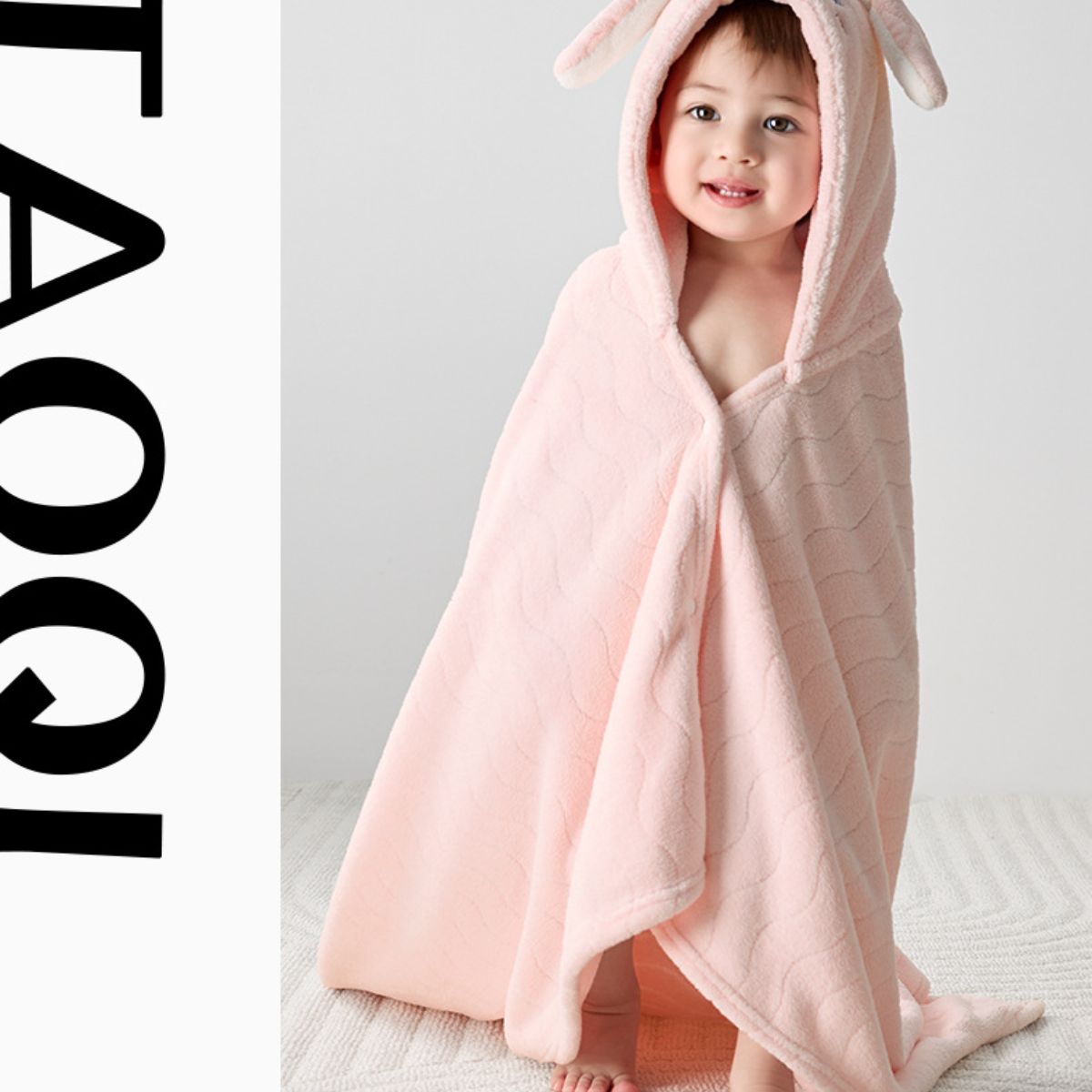 Children's bathrobe coral fleece baby bathrobe sand children's bath towel