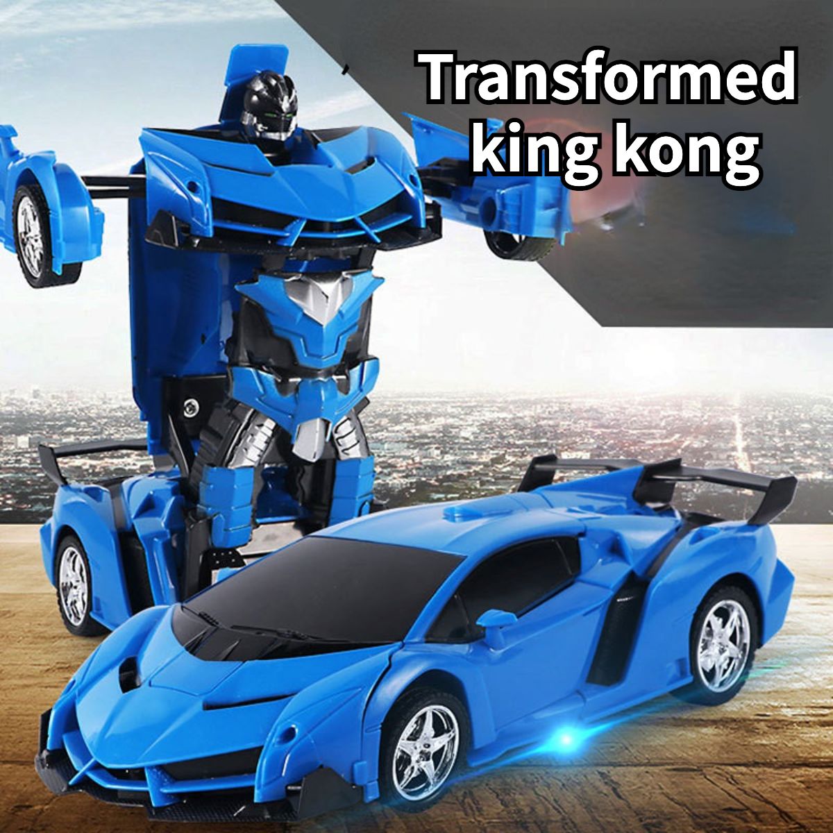 Remote control deformation car electric police car sports car boy toy car