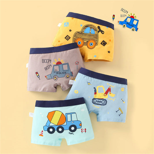 Boys Cotton Underwear Middle and Large Children Boxer Shorts Children Printed Underwear