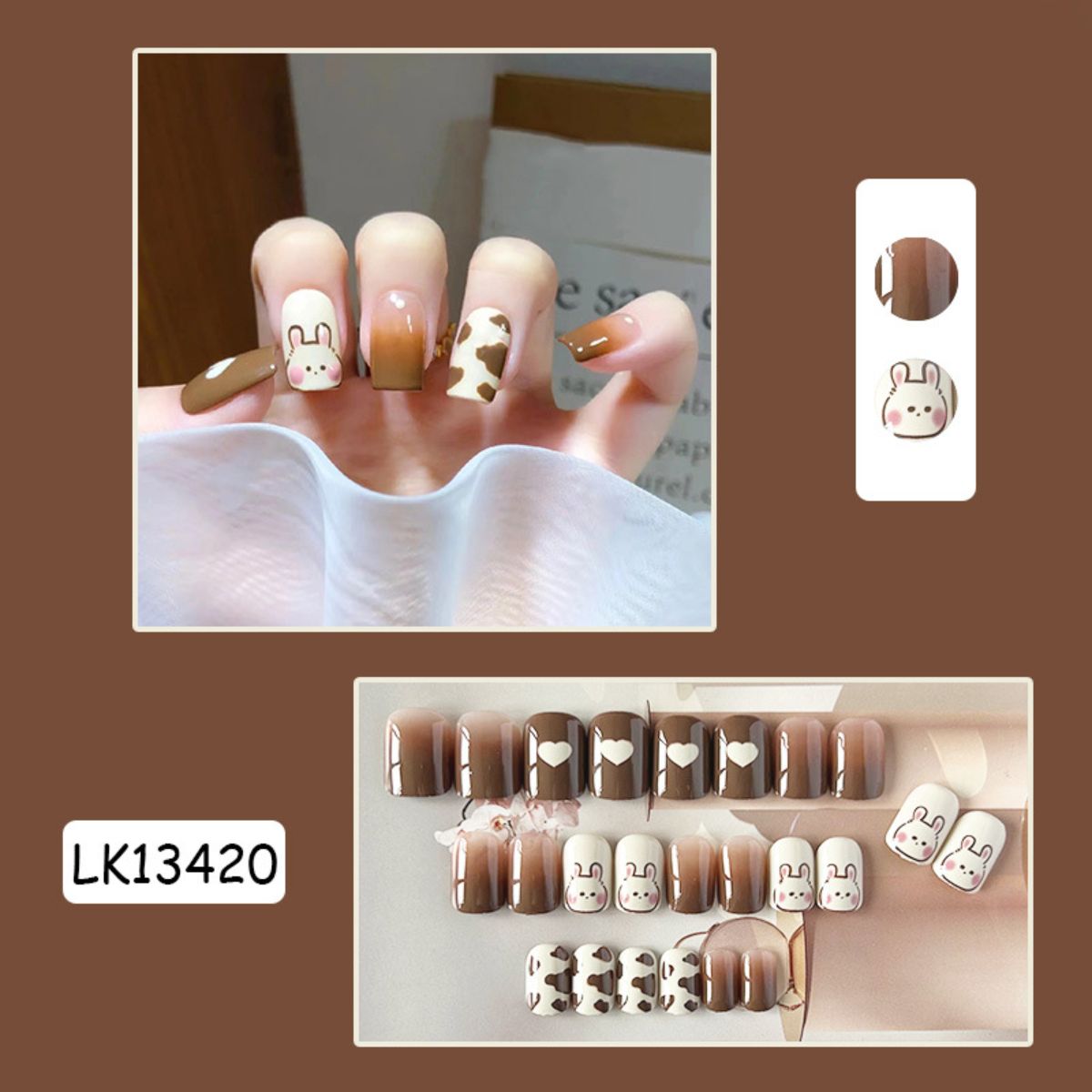 Wearable nails cute nail stickers nail art pieces fake nails nail art stickers finished products