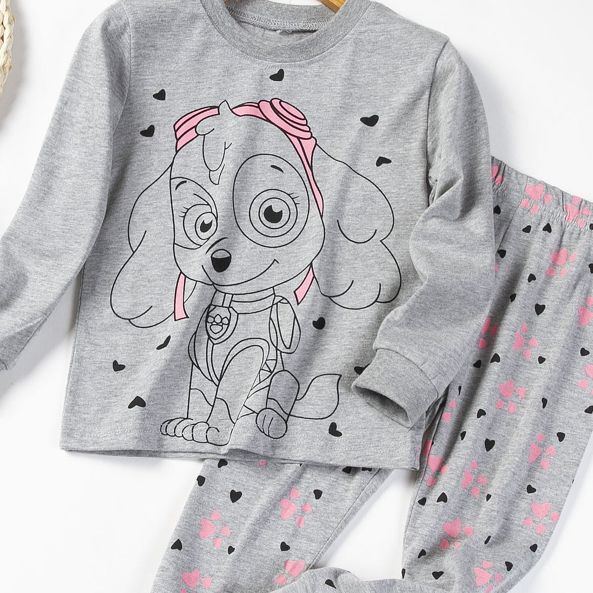 Paw Patrol Printed Pattern Set Girls Long Sleeve Home Clothes Pajamas