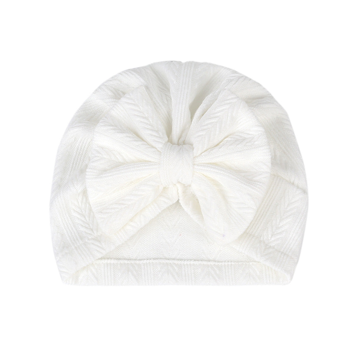 Baby Solid Color Bowknot Decor Tire Cap