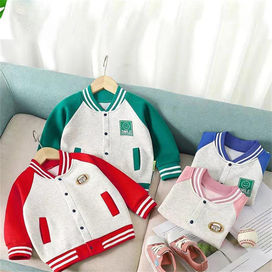 Children's Baseball Clothing Autumn and Winter Outer Cardigan