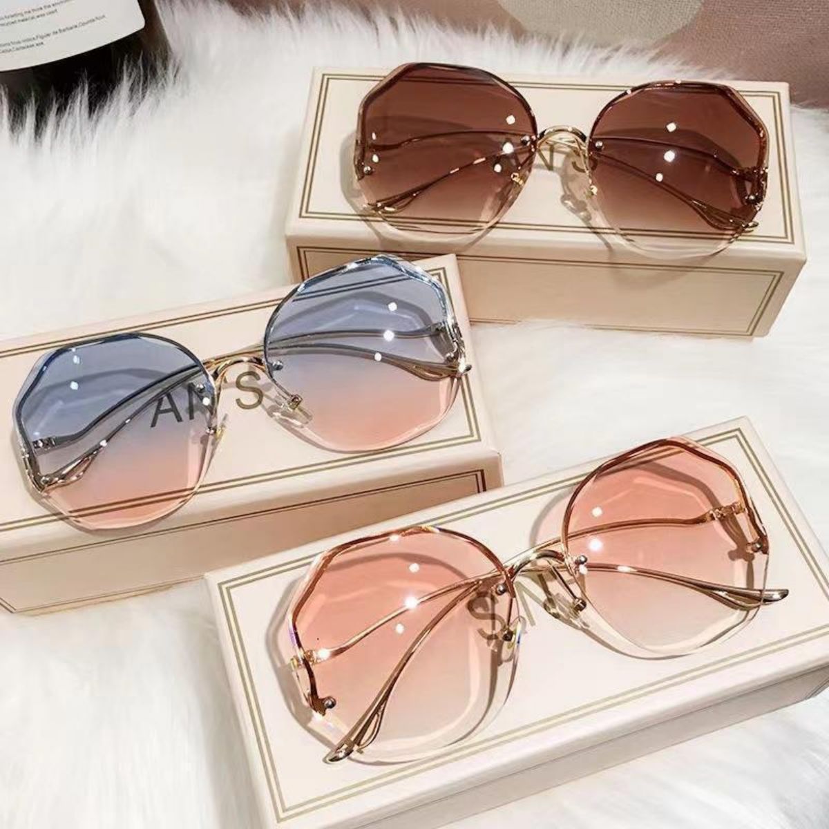 Sunglasses for women ins new round face trendy fashion sunglasses anti-ultraviolet big face slim summer