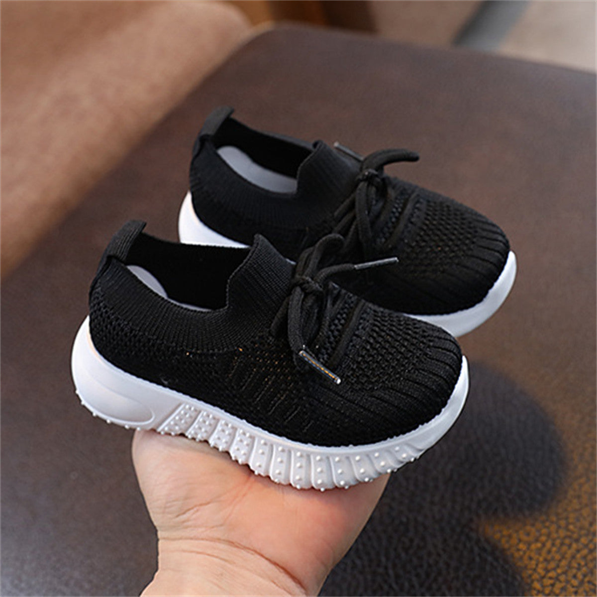 Children's solid color slip-on comfortable sports shoes